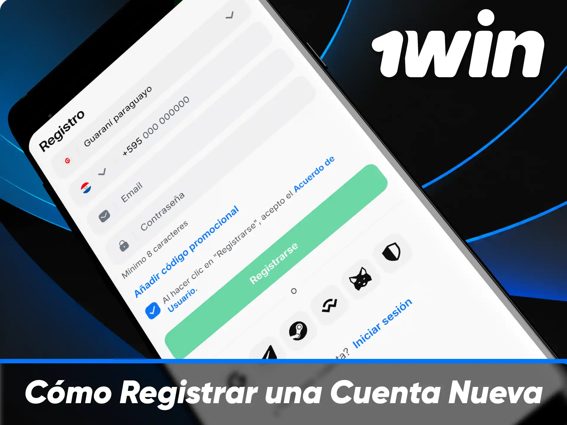 Guía paso a paso sobre cómo registrar y crear una cuenta nueva desde la app de 1win en Paraguay.
