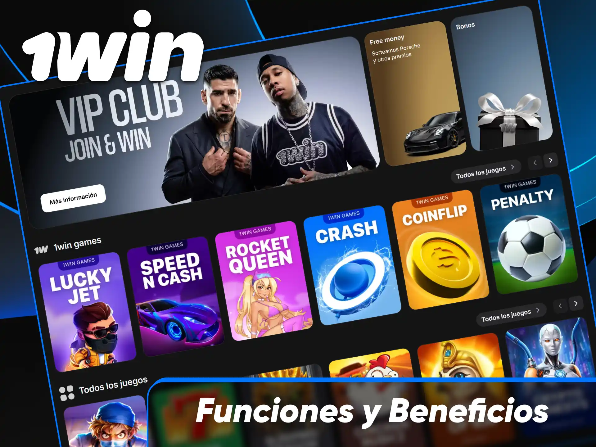 Principales funciones y ventajas de descargar e instalar la aplicación de 1win para PC.