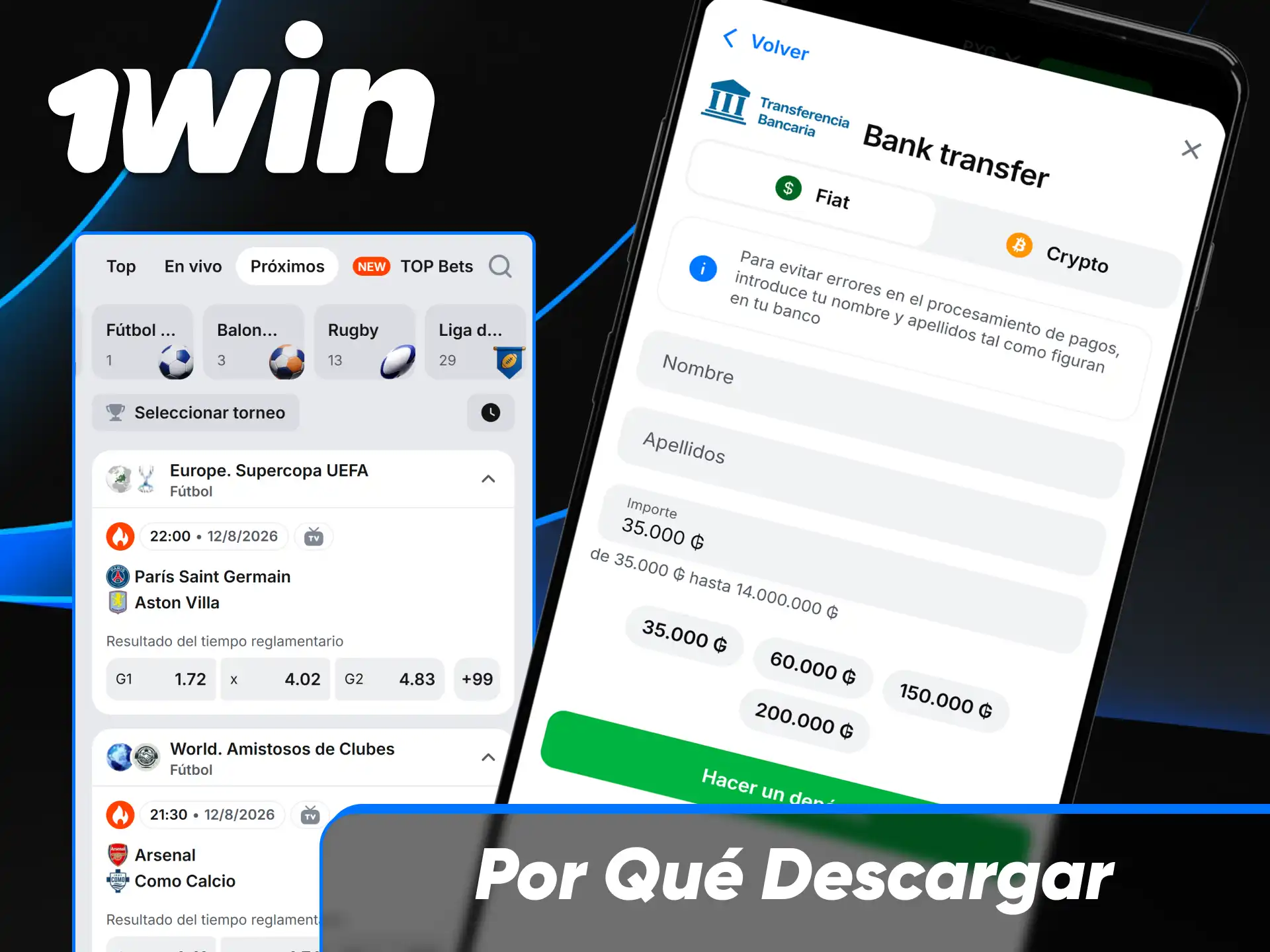 Principales ventajas y beneficios de descargar la aplicación móvil de 1win en Paraguay.