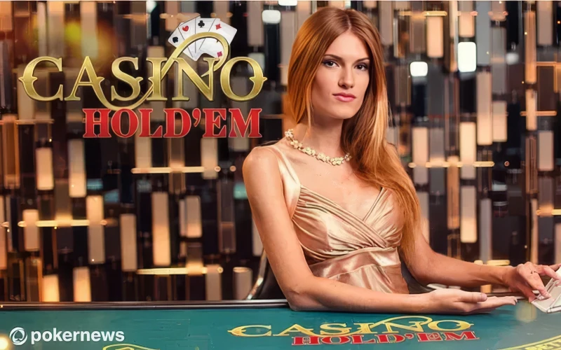 Mesa de póker Casino Hold'em en vivo contra el crupier en 1win Paraguay.