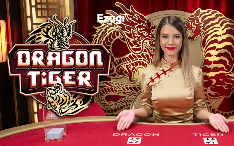 Juego de cartas rápido Dragon Tiger en vivo disponible en el casino 1win Paraguay.
