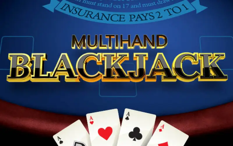 Juego de Multihand Blackjack de Playtech para jugar varias manos en simultáneo en 1win Paraguay.