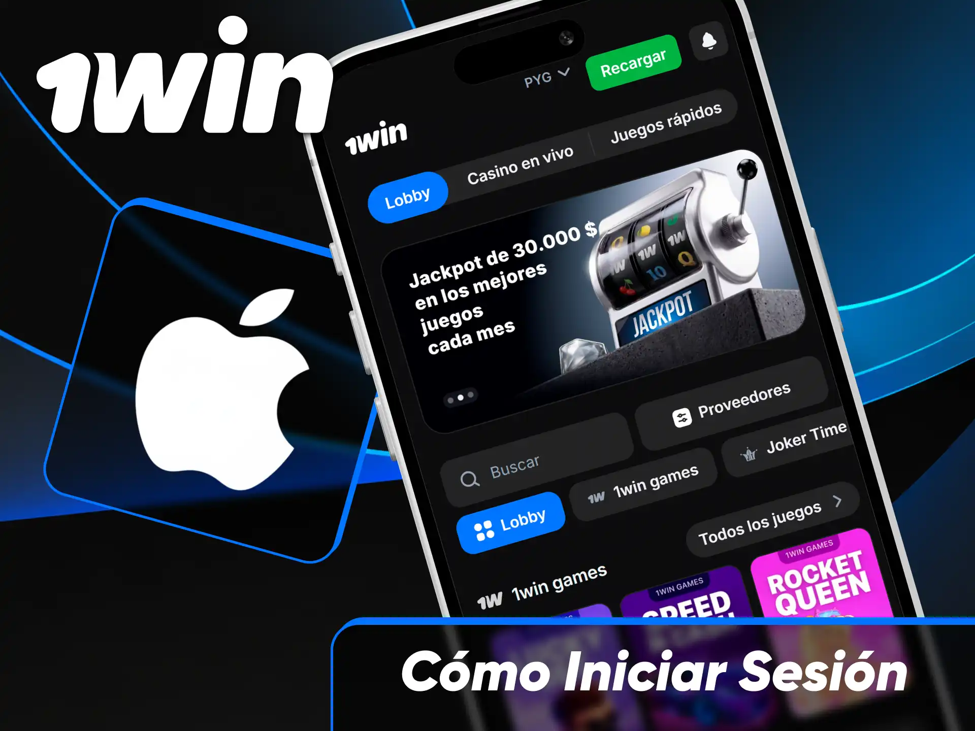 Instalación de la aplicación de 1win para dispositivos Apple e iOS en Paraguay.
