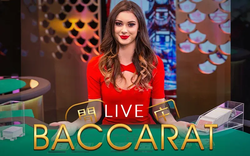 Partida de Baccarat en vivo con crupieres reales en la plataforma 1win Paraguay.