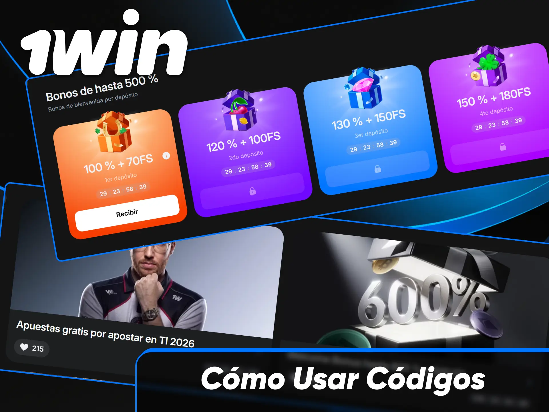 Guía sobre cómo ingresar y activar un código promocional o de bono en 1win Paraguay.